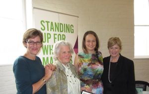 Cassy O'Connor MP, Melva Truchanas, Zoe Kean and Christine, all Green women in leadership roles